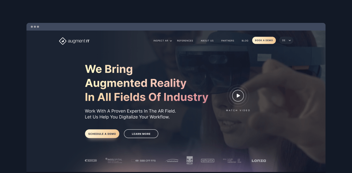 Augment IT hero section of their website.
