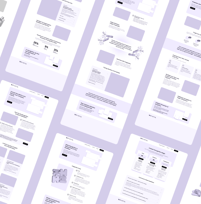 Low-fidelity wireframe of Gratia website.