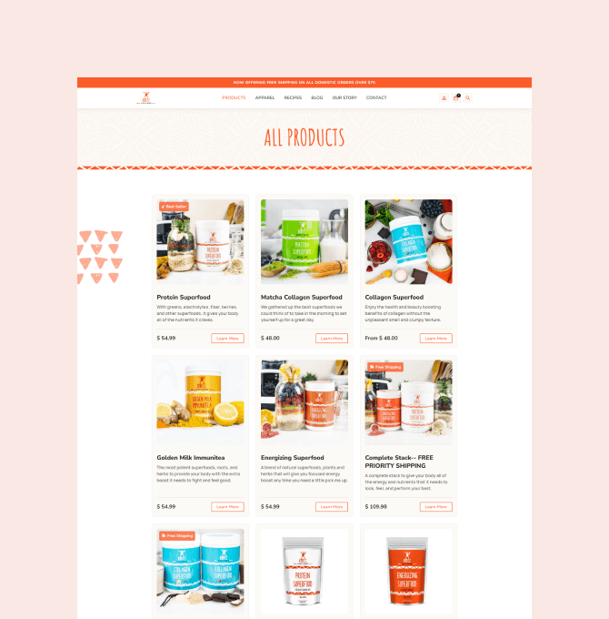 (after) - Before and after images showcasing the Rootz product page design transformation and improved user interface.