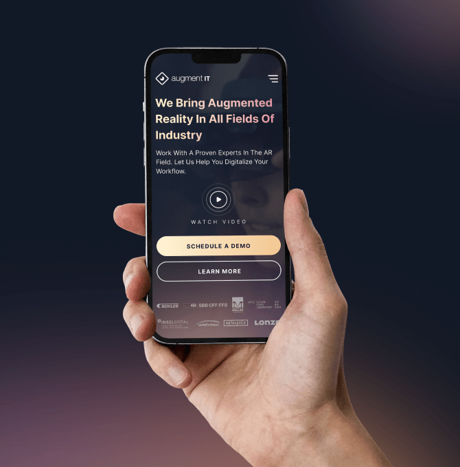 Augment IT website on a mobile phone.
