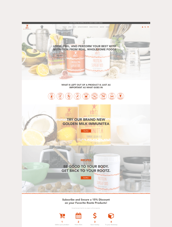 (before) - Before and after images showcasing the Rootz home page design transformation and improved user interface.