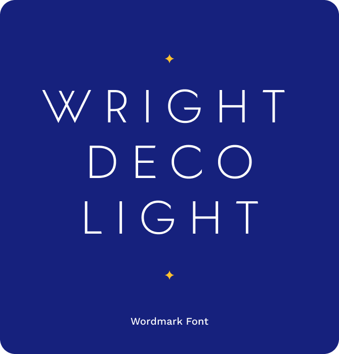 Visual representation of the Wordmark Font.