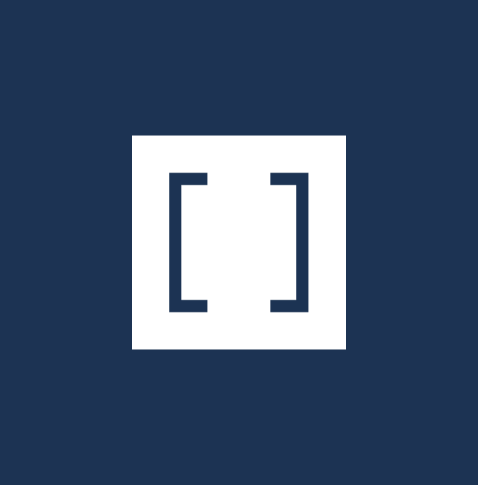 The Logo of the Entitled to Nothing: brackets in a white square.