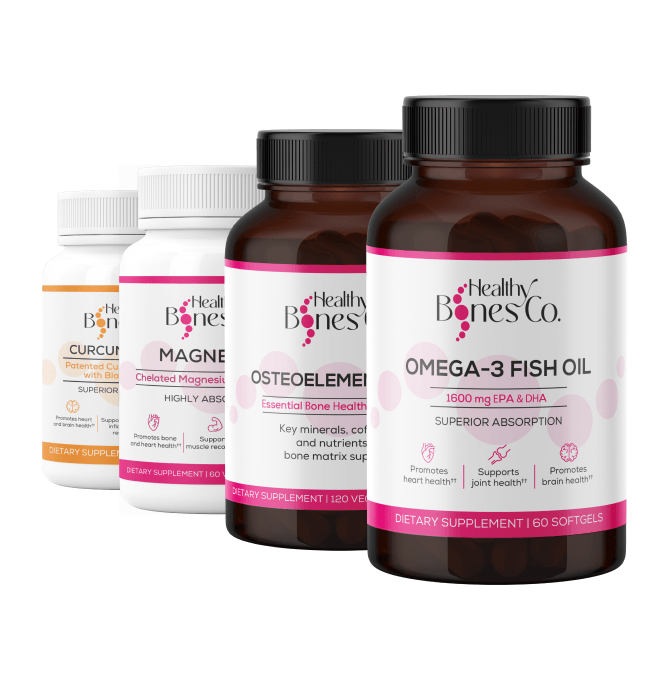 Showcasing Healthy Bones Co. products.