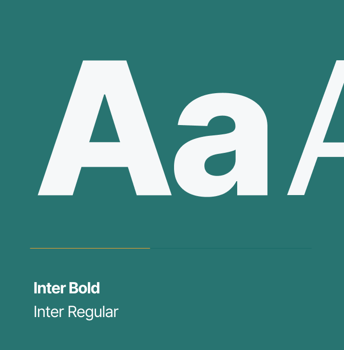Visual representation of the fonts Inter Bold and Inter Regular.