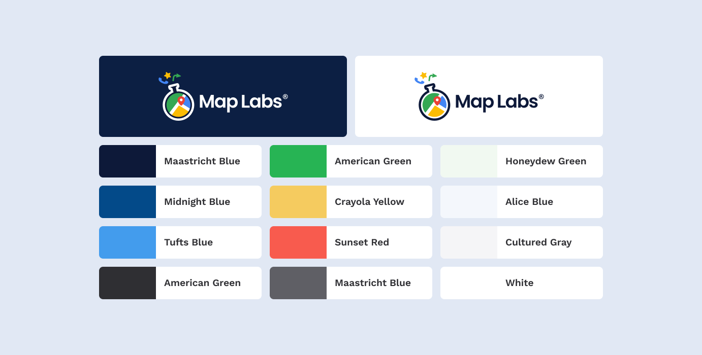 The Map Labs logo displayed in a variety of vibrant colors.