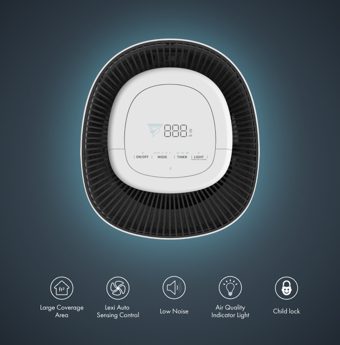 Smart device for clean air, user-controlled.