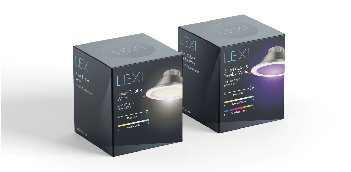 Two Packaging boxes for Lexi smart devices.