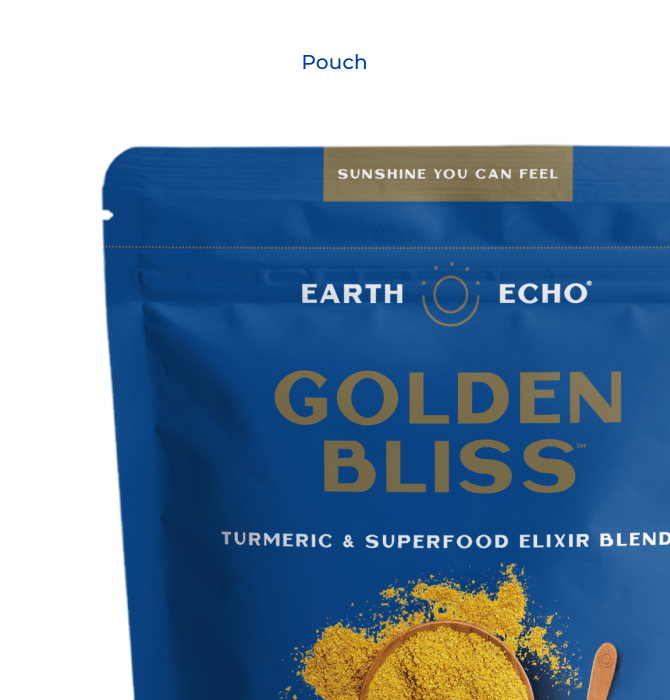 Earth Echo Golden Bliss Powder packaging.