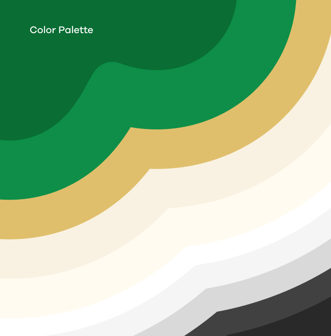 A color palette of the brand True Canine.