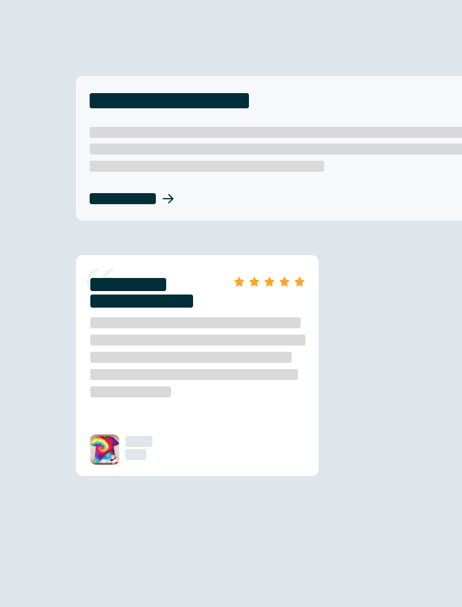 Detailed wireframes with text blocks for text-heavy testimonial cards.